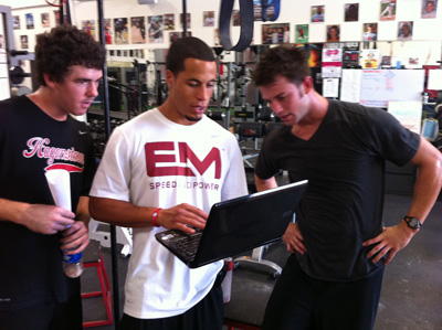 Video analysis is another useful tool EM uses to correct form and mechanical issues with our athletes.